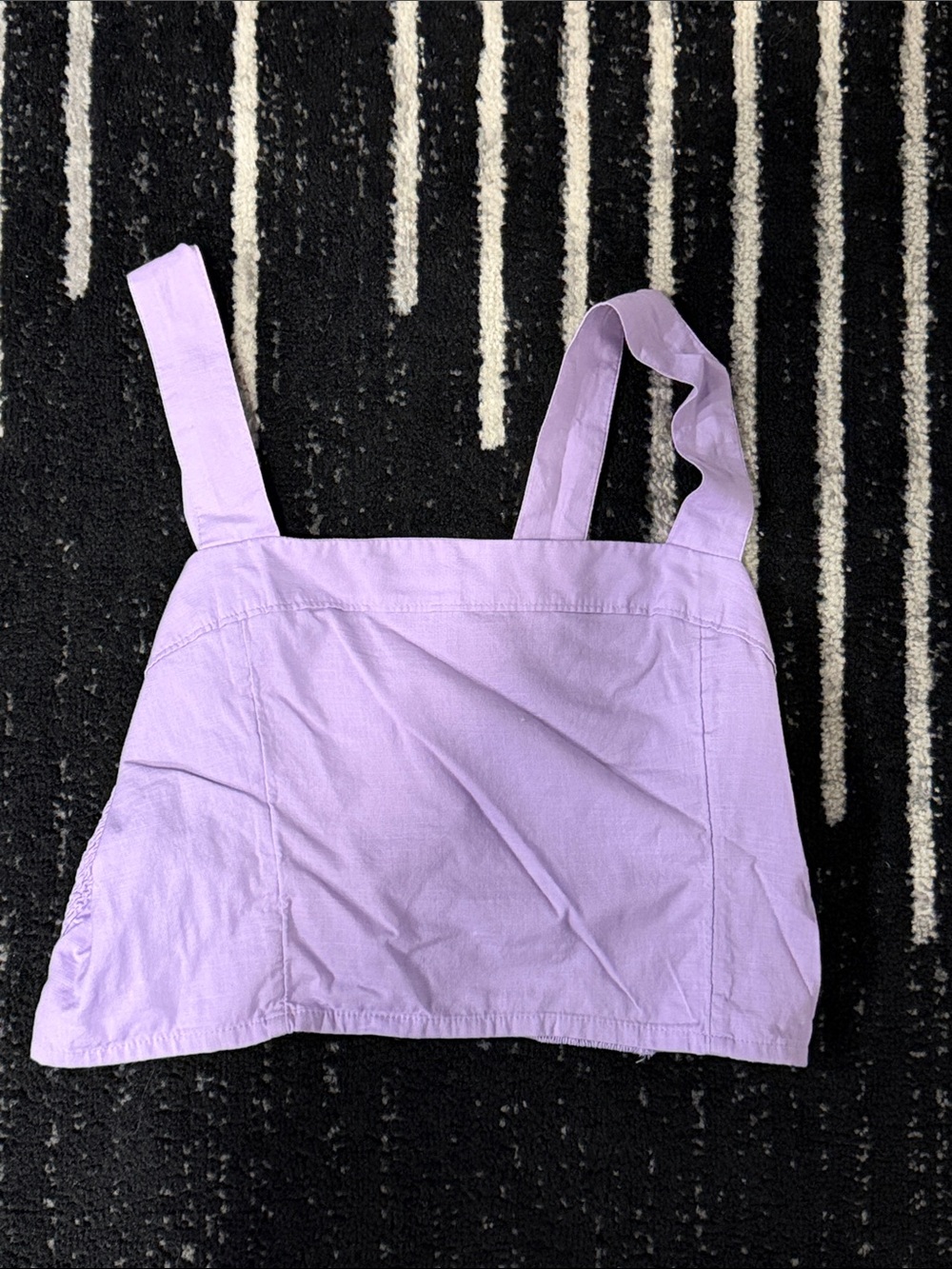 Abercrombie Lavender Linen Cropped Tank Top